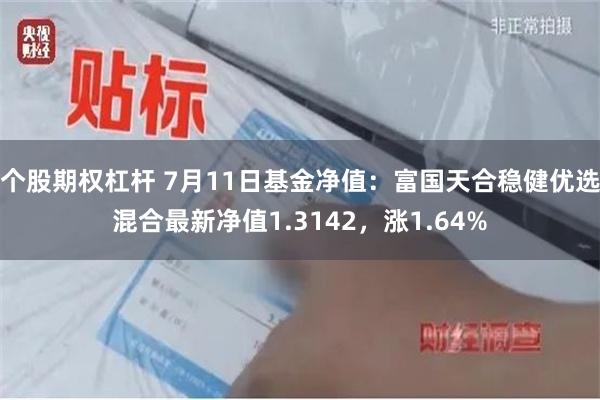 个股期权杠杆 7月11日基金净值：富国天合稳健优选混合最新净值1.3142，涨1.64%