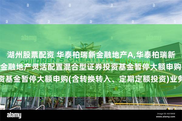 湖州股票配资 华泰柏瑞新金融地产A,华泰柏瑞新金融地产C: 华泰柏瑞新金融地产灵活配置混合型证券投资基金暂停大额申购(含转换转入、定期定额投资)业务的公告