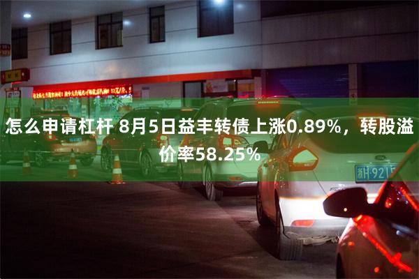 怎么申请杠杆 8月5日益丰转债上涨0.89%，转股溢价率58.25%