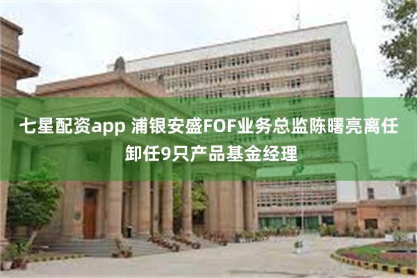 七星配资app 浦银安盛FOF业务总监陈曙亮离任 卸任9只产品基金经理