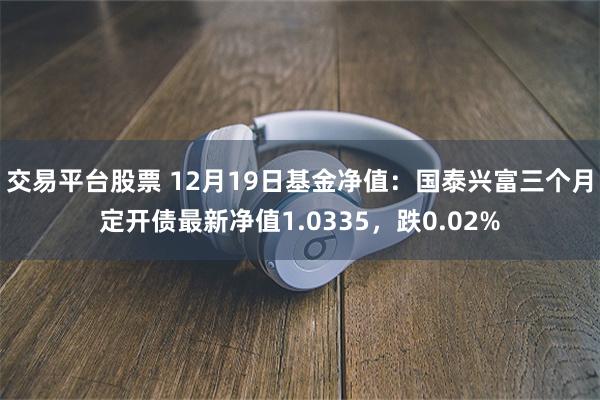 交易平台股票 12月19日基金净值：国泰兴富三个月定开债最新净值1.0335，跌0.02%